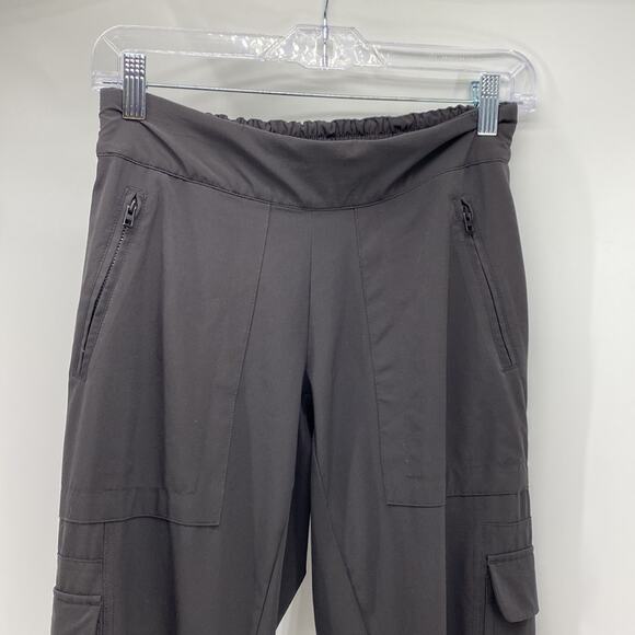 ATHLETA Flux Tapered Leg Pants Cargo Charcoal grey athleisure hiking size 2 - Picture 4 of 7